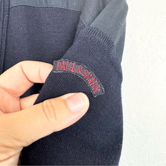 Vintage Paul & Shark Yachting Sweater Cardigan Navy Men's L Nautical Preppy - Picture 6 of 13